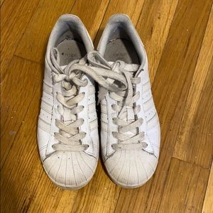 Adidas superstar white sneakers